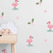 Klebekerlchen® | Wandtattoo Kinderzimmer Mädchen & Junge, Wandsticker selbstklebend, wiederverwendbare & rückstandsfreie Kinderzimmer Deko – Wandtattoo Flamingo Sticker (Set mit 23 Motiven)