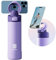 Magcheer 24oz Borraccia termica magnetica Borraccia porta telefono palestra Borraccia sportiva acciaio inox Doppia Parete Isolante per Fitness e attività all'aperto(viola)