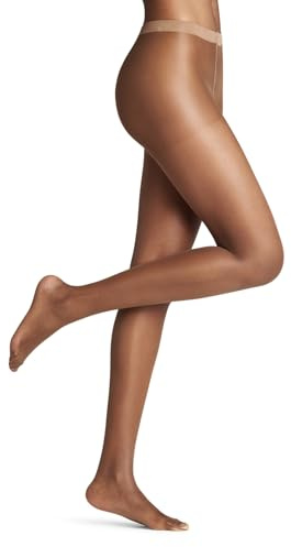 FALKE Damen Strumpfhose Invisible Deluxe 8 DEN W Ti ultra-transparent einfarbig 1 Stück, Braun Hazel 5187, L