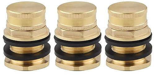 Lot de 3 bouchons de tuyau d'arrosage pratiques 1,9 cm femelle pour réservoirs d'eau et robinets d'extérieur faciles à installer