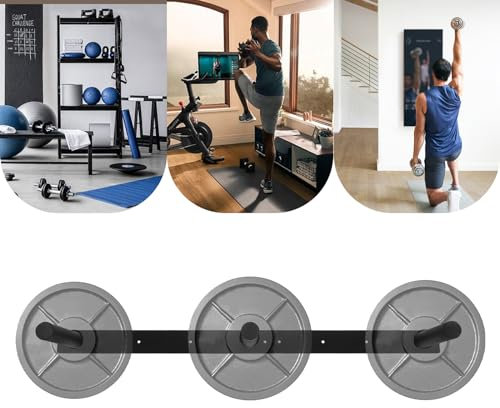 Mermajestic Weight Plate Storage Rack, Weight Plate Holder Wall Mounted Bumper Plate Storage for Home Gym, 3 Pegs, Eva Tube Plug, Anti-slip, 9.2-inch Long Peg, 476.3kg Load Capacity, Gym Storage Rack