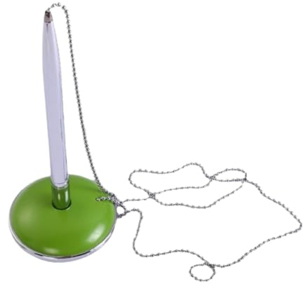 Amagogo Stift für Empfangsgäste, Hochzeitsstift mit Kette, eleganter Autogrammstift, Kugelschreiber für Geschäft, Bankett, Zuhause, Abschlusstisch, GrÜn