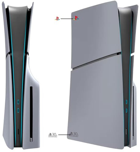 ElitePlay 30th Anniversary Grey PS5 Slim Disc Faceplates Cover Case Replacement for PS5 Slim Model Disc Edition
