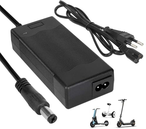 HPGAAVD 42V 2A Chargeur pour Trotinette Electrique, 36V Chargeur Universel pour Batterie Lithium pour Vélo Electrique,Chargeur Rapide pour Vélo Electrique,Scooter électrique DC2.1×5.5MM