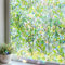 Mgood Vinilos para Cristales Efecto Arcoiris Vinilo para Ventanas Patrón de Hoja Verde Electrostática Decorativos Translucido Vinilo Adhesivo Cristal Anti UV Lámina Privacidad Ventana 30x100cm
