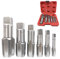 Lot de 5 tarauds NPT avec tailles 1/8, 1/4, 3/8, 1/2, 3/4 – Outils de filetage manuels en acier au carbone pour plomberie – Garantit des filetages précis – Idéal pour les plombiers, les