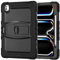 HurrayB Tablet PC Case Kids Case Compatible with iPad Air 13inch 2024,Three-in-one Shatter-Resistant Shell, Drop-Proof, Dust-Proof, Shock-Proof W Bracket+Shoulder Strap Protective Case(Black)