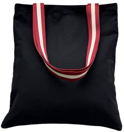 Augbunny 12OZ 100% Cotton Canvas Reusable Grocery Shopping Bags Plain Bag to Decorate Crafts DIY, Multi Purpose Tote Bag