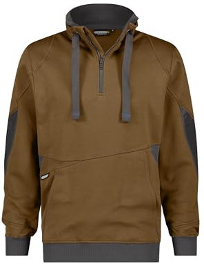 DASSY® Stellar Sweatshirt - Größe S - LEHMBRAUN/ANTHRAZITGRAU
