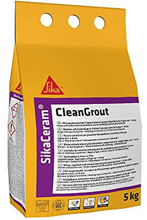 Sika - SikaCeram CleanGrout, Antracite - Stucco cementizio per fughe a pavimento e a parete - Idrorepellente - Previene muffe, batteri e funghi - 5kg