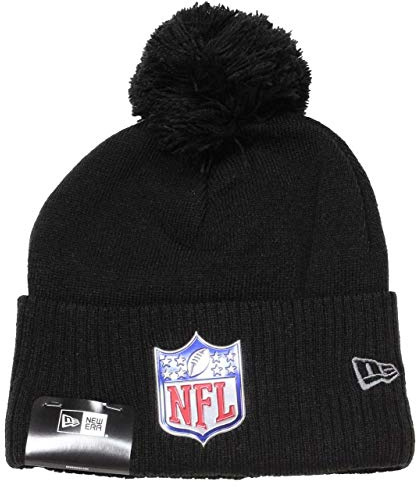 New Era Fleece Bobble Winter Mütze - NFL Shield schwarz