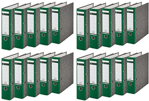 Leitz hochwertiger Ordner 180°, breit | 20er Pack, grün, 1