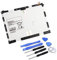 XITAIAN 3.8V 6000mAh EB-BT550ABE EB-BT550ABA Batteria di Ricambio per Samsung Galaxy Tab A 9.7 T550 T555 T555C P550 P555C P555N EB-BT550ABA AA1G511HS/7-B EB-BT550 with Tools
