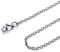 FOCALOOK Damen Herren Halskette 2mm breit 55cm/22 dünne Rolokette Edelstahl Halskette Ersatzkette für Anhänger silberfarben Gliederkette