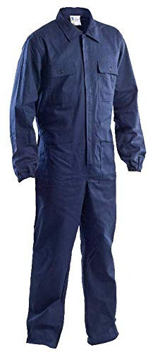 P&P Tuta Blu da Lavoro con Elastico ai Polsi - 100% Cotone Massaua - per Elettricisti/Meccanici/Scuole Tecniche ECC. (taglia XL)