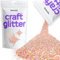 Hemway Paillettes holographiques fines de 0,4 mm pour loisirs créatifs, gobelets, écoles, décorations sur verre et papier, projets de bricolage - Or rose, 100 g