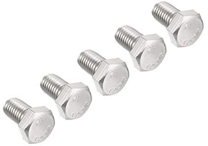 sourcing map 5Stk M12-Gewinde 20mm Edelstahl 304 Sechskant schrauben Bolzen de