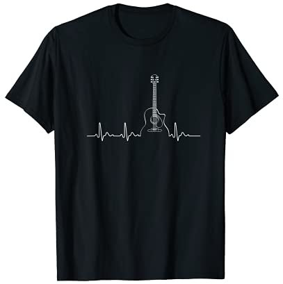E-Gitarren Herzschlag Rockmusik Liebhaber Instrument Design T-Shirt