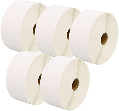 5 Rollen 52mm x 38mm Thermodirekt-Etiketten kompatibel für Zebra GK420d GK420t GC420d GX420d GX420t GC420t GX430t GT800 LP2844 TLP 2844 Citizen CL-S521 CL-S621 CL-S631 (1000 Etiketten pro Rolle)