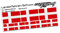 8er Set Länderaufkleber Fahne Länderfahne Flagge Wetterfest RC Car Auto Motorrad Sticker Fahrrad Aufkleber Modellbau R028 (Denmark)