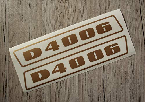 Deutz Aufkleber für Traktor D4006 Logo Emblem Sticker Label gold (bis 1974)