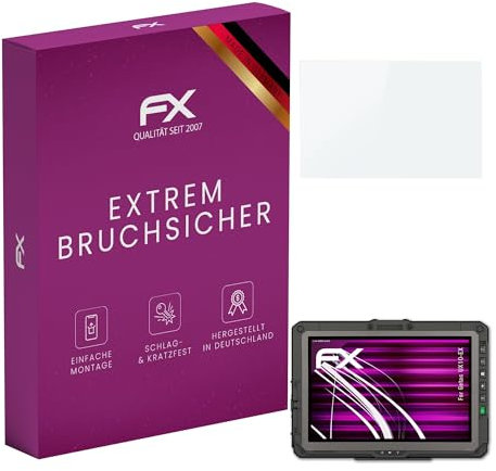atFoliX Glasfolie kompatibel mit Getac UX10-EX Panzerfolie, 9H Hybrid-Glass FX Schutzpanzer Folie
