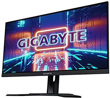 Gigabyte M27F 27 Inch KVM FHD (1920 x 1080) Gaming Monitor, IPS panel, 1ms response time, 144 Hz, FreeSync Premium Compatible, Black
