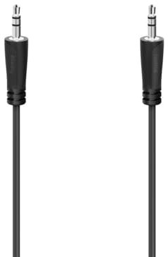 Hama Câble Jack 3.5 Male Male (Câble Auxiliaire Stéréo Jack 3.5mm, Cable Audio Garantie 10ans, 1.5m, compatible iPhone, iPod, iPad, Voiture, Casque, Autoradio, Smartphones, MP3) Noir