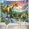 LB Wandteppich Lustige Dinosaurier Wandtuch für Kinder Geburtstag Jurassic Animal Wandbehang Tropenwald Tapisserie für Wohnzimmer Schlafzimmer Wohnheim Wanddeko,200x150cm