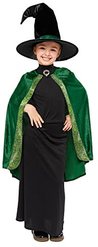 Amscan - Kinderkostüm Professor Mc Gonagall aus Harry Potter, Kleid, Umhang, Hut, Magierin, Zauberin