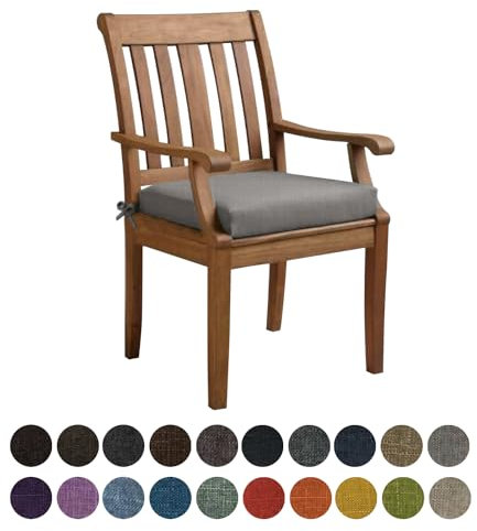 Kimgull Bankauflage Sitzkissen, Bequeme Waschbare Rutschfestes Sitzkissen für Gartenbank Schaukel, Terrasse, Esstisch, Bank, Drinnen, Viele Farben und Größen,(40X40X5CM Grau)