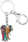DALANE Emaille-Legierung Afrikanischer Elefant Schlüsselanhänger Schlüsselring Tiere Schmuck Elefant Geschenke für Damen Mädchen (Multi)