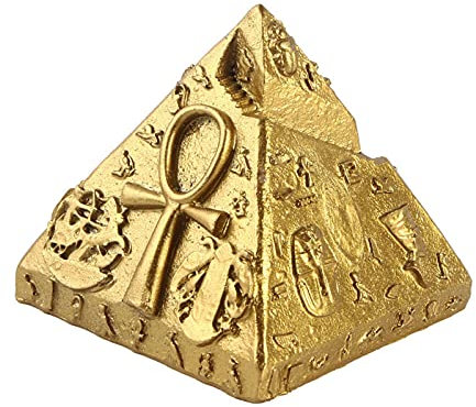 Kocris Casa Ägyptische Pyramide, Pharao, Dekoration, ägyptische Dekoration, Statuen, Aquarium, Aquarium, Skulptur, alte Reptilien, Spinnen, Aquarien, Terrarium, Haustier, Gold