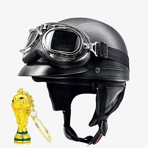 Motorradhelm Mit Sonnenvisier Uvbrille StoßFester,Motorradhelm Integralhelm Leicht Warm Motorrad Klapphelm Herren Damen Roller Helm Schwarz Windschutz FüR Den Winter,54-62cm