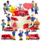 Feuerwehrmann Kuchendeko, Feuerwehr Tortendeko Figuren, Feuerwehrmann Cake Topper, Feuerwehr Kuchen Topper, Feuerwehrmann Deko Geburtstag,für Kinder Geburtstag torten deko Zubehör