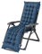 Morbuy Deckchair Auflagen für Gartenliegen, Sonnenliege Kissen Garten Innenhof Gepolstertes Bett Relax-Liegestuhl Sitzauflage für Deckchair, Innen, Außen (48x170cm,Blau kariert)