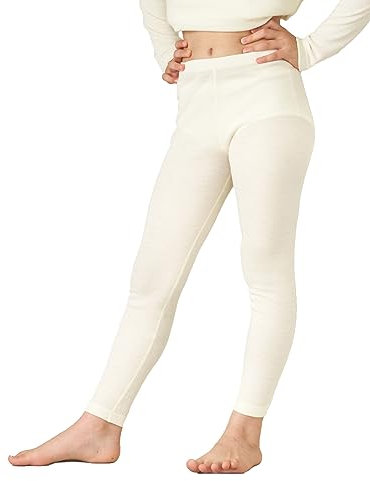 LAPASA Kinder 100% Merinowolle Thermounterhosen, Premium Merino Wolle Warme Thermounterwäsche Unterhosen Unisex K14