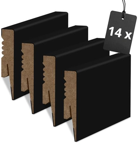 Golddoor Ensemble de 14 Plinthes MDF Lisses - Élégance et Simplicité, Hauteur 10 cm pour Intérieurs Chics