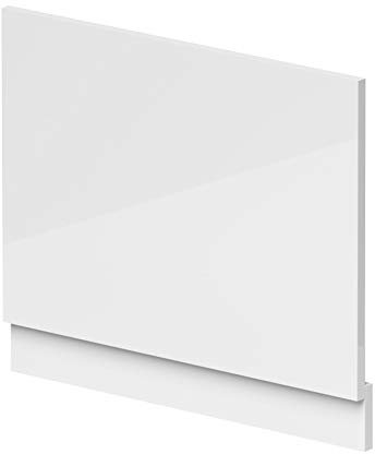 Balterley Bath End Panel 700mm, MDF End Bath Panels White with Plinth, Straight End Bathroom Panels for Bathtub, Water Resistant Panel Covering for Bathroom Baths and Soaking Tubs (White)