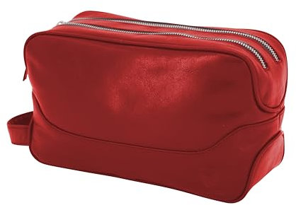 GERMANUS Kulturtasche Andreas aus Leder (Rot)