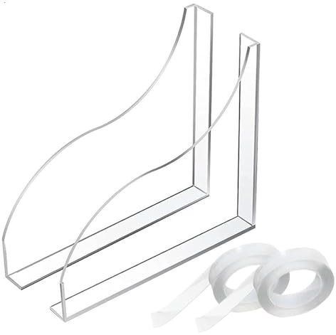 Miskall Dusch-Spritzschutz, 2 Stück, Selbstklebender Badewannen-Ecken-Spritzschutz, Acryl-Duschwasserschutz, um zu Verhindern, DASS Duschwasser Herausspritzt