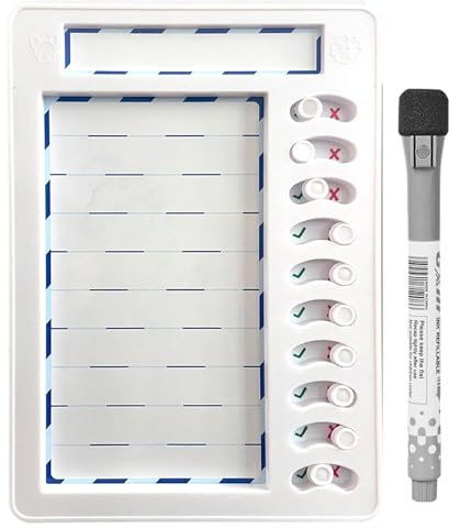 Wiederverwendbare Checklisten – Aufgabenliste, trocken abwischbare Checkliste, abwischbare Aufgabentafel, Ziel-Listentafel, Planiska-Tafel