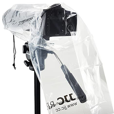 2 Pack JJC Camera Rain Cover Rain Coat Sleeve Protector for Canon Nikon Sony DSLR Camera with Lens up to 45cm Long