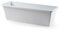 AC - Jardinera de plástico sin Plato - 50 cm - Modelo PLFT - Forma Rectangular - Ideal para Decorar tu casa y jardín - Fabricada en España - Color Blanco