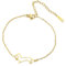 TEAMER Deliacte Dackel Armband Wurst Hund Armband Edelstahl Dackelliebhaber Tierschmuck für Frauen Männer (Gold)