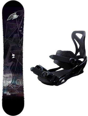 F2 Set Herren Snowboard Blackdeck 157mw cm mit Bindung Sonic Pro L
