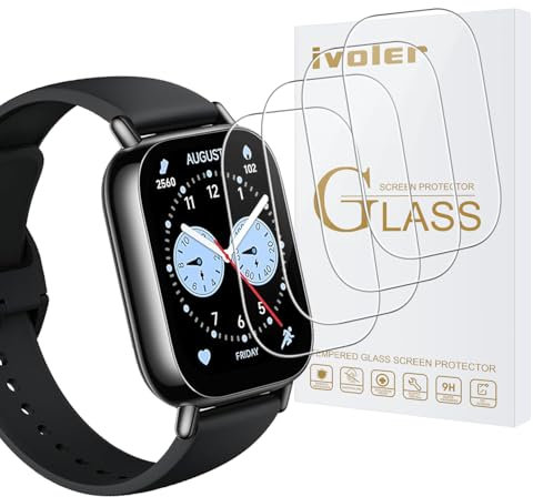 ivoler Lot de 4 Film Protection écran en Verre Trempé pour Xiaomi Redmi Watch 5 Lite (Pas pour Redmi Watch 5), Ultra Résistant Dureté 9H Glass, Anti Rayures, HD Transparent, sans Bulles