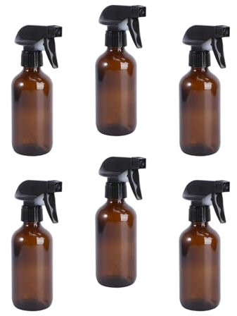 minkissy 6piezas Botellas De Spray De Rellenables Vidrio Transparente Pulverizador De Agua Para Envasado y Riego