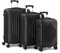Bonnlo Kofferset 3 Teilig, Hartschale Koffer Set, Reisekoffer mit 4 Rollen, Koffer & Trolleys M-L-XL aus ABS, Koffer groß,Schwarz
