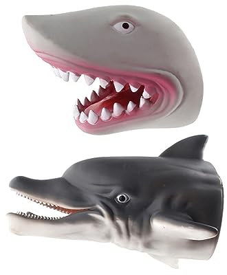 IMIKEYA Delphin -Handpuppe Handpuppen Rollenspiel Handpuppe tierische Handpuppe Grau